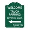Signmission Reserved Parking Welcome Truck Parking Betweens With Left Arrow Thank You, A-DES-GW-1824-23011 A-DES-GW-1824-23011 - alternate 1